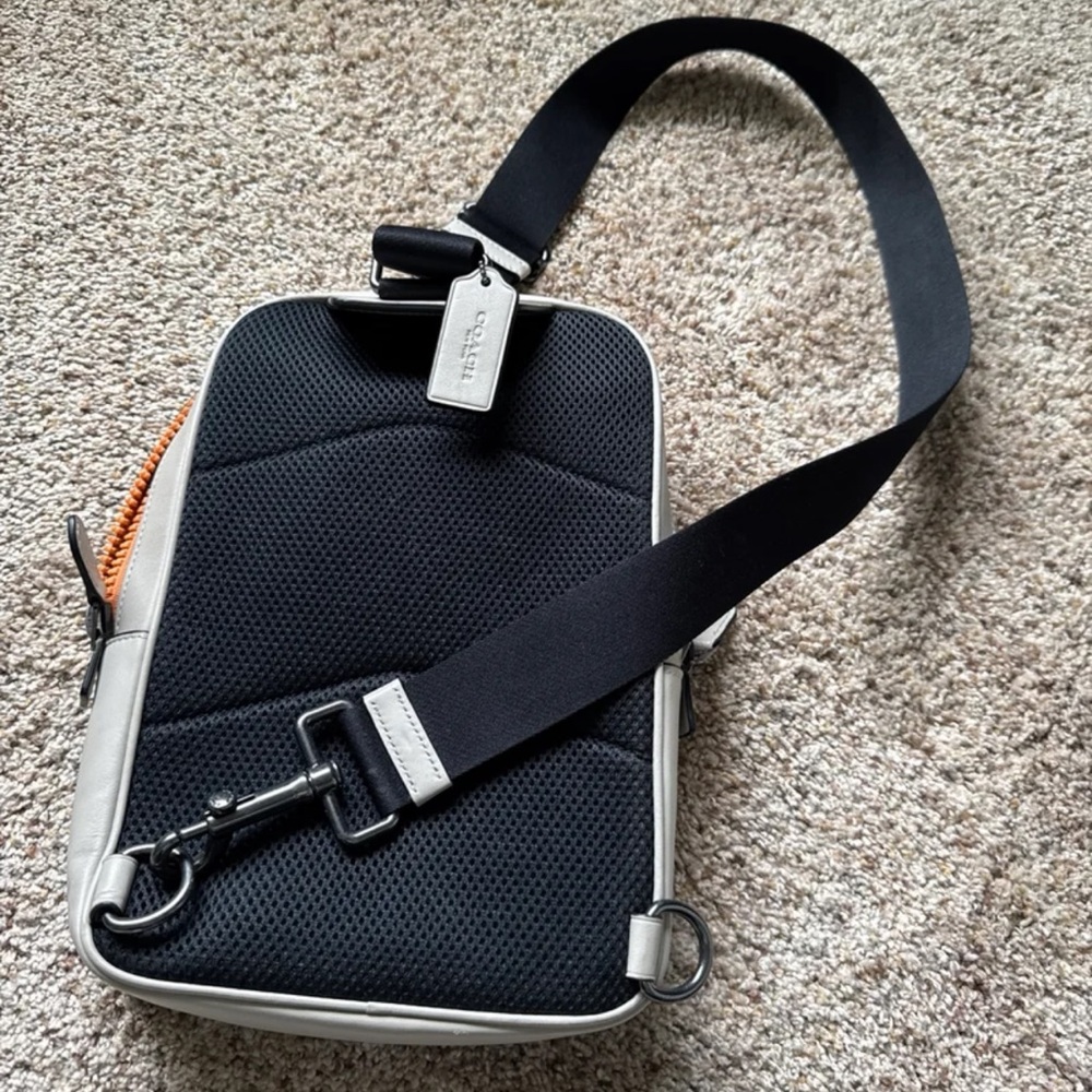 COACH C8126 Track Pack in Colorblock Signature Canvas Charcoal Denim - Picture 11 of 12